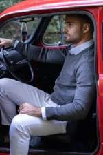 Džemper Sevn V-izrez - Slika 4